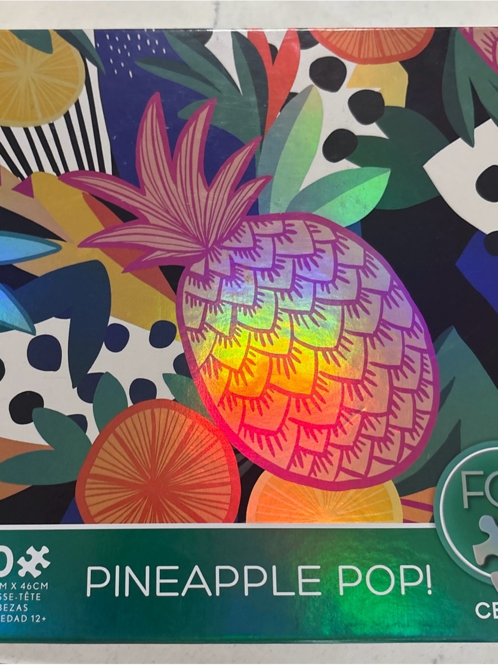 Pineapple Pop! Holographic Decorative Puzzle - Vibrant Pink Pineapple